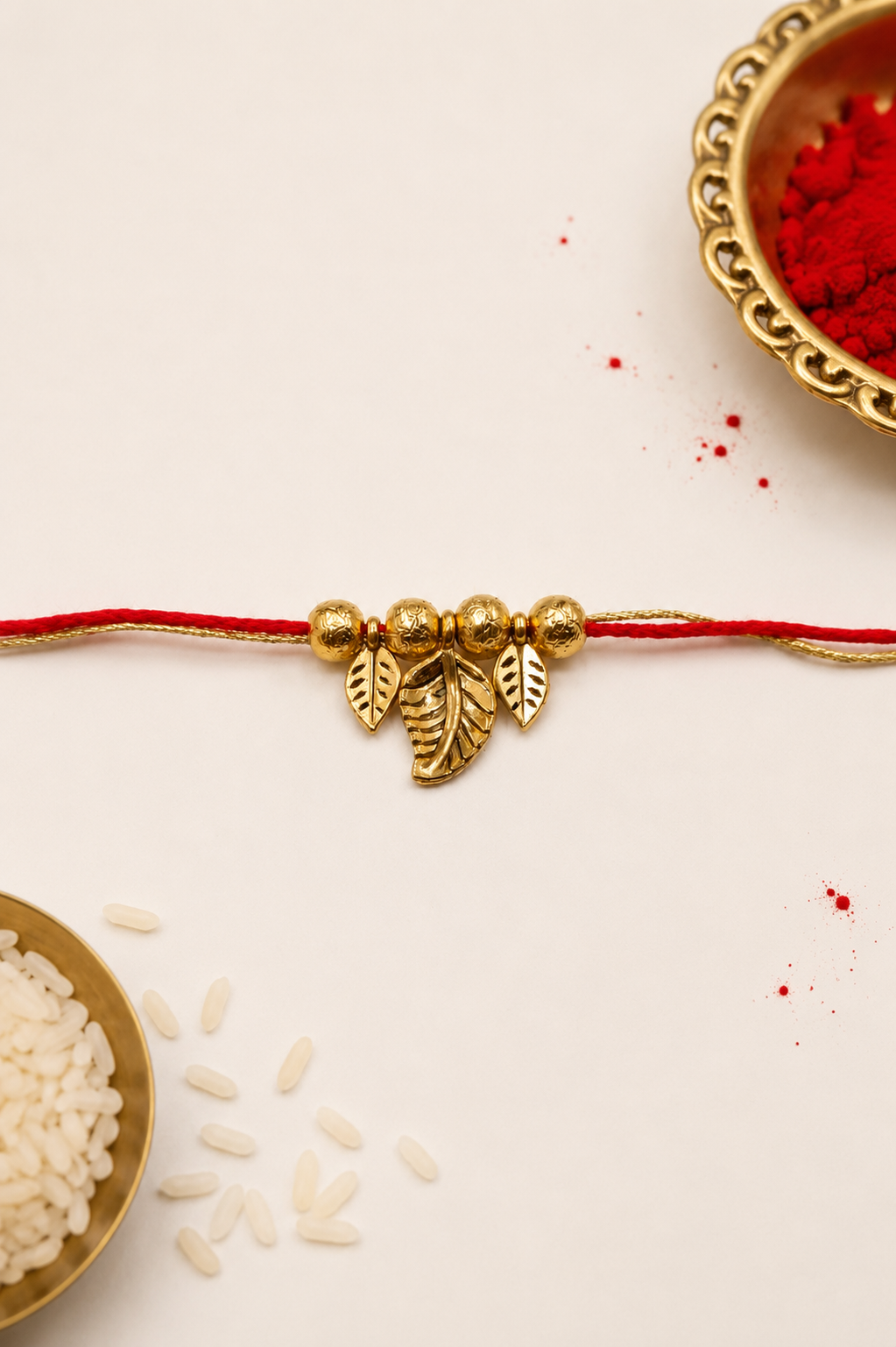 Golden Leaf Bhai Rakhi