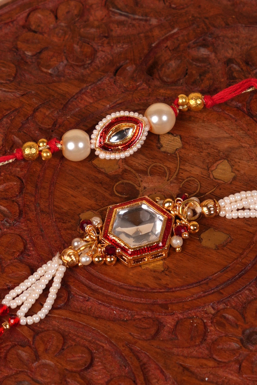 Mirror Crest Bhaiya Bhabhi Rakhi Set