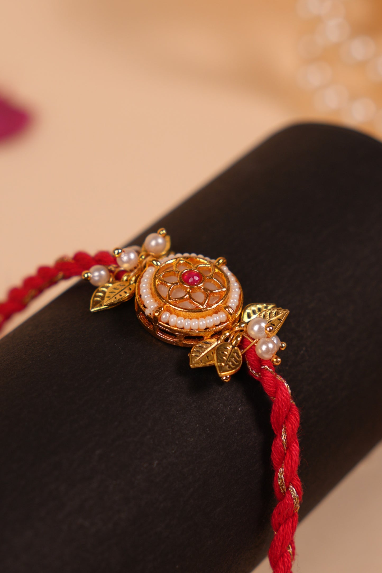 Ruby Medallion Bhai Rakhi