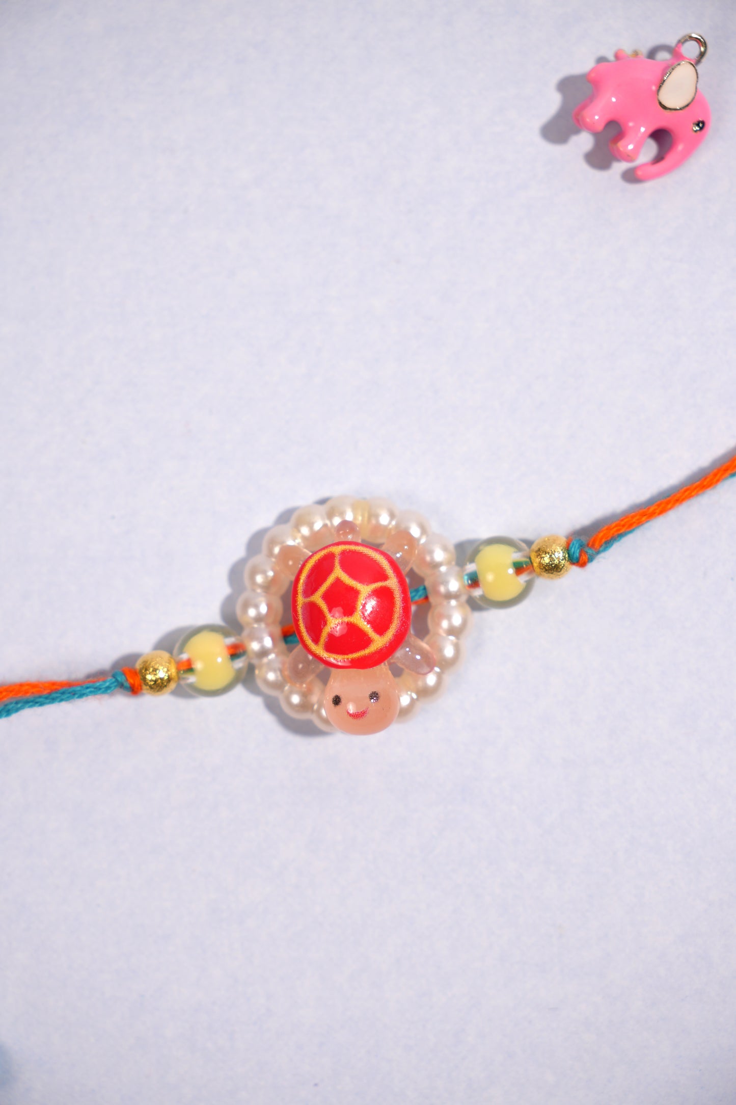 Orange Glow In Dark Turtle Kids Rakhi