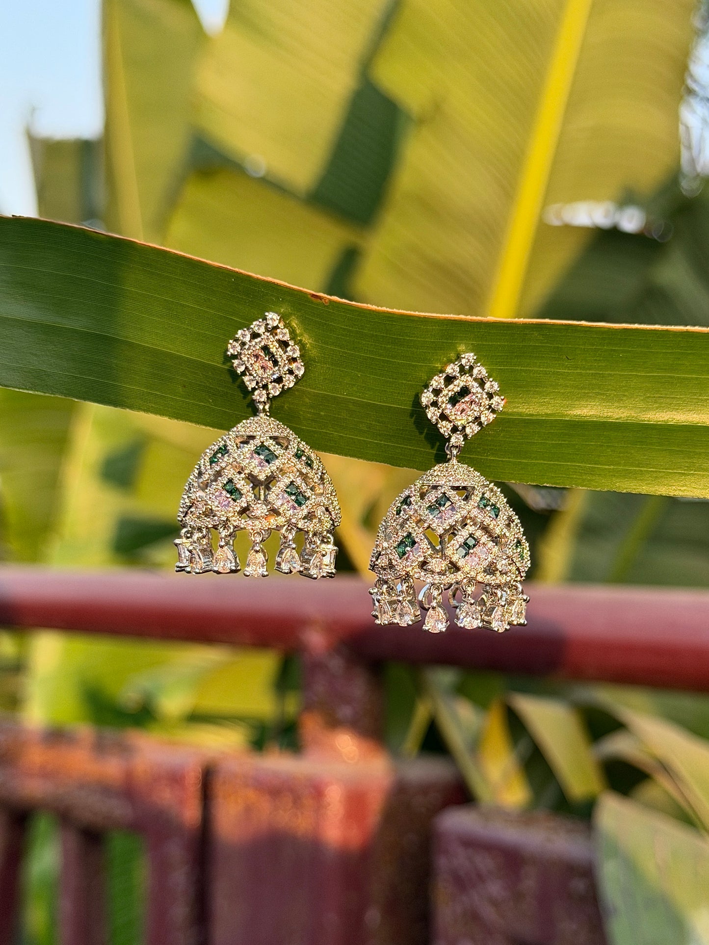 Premium Silver Jhumka Earrings