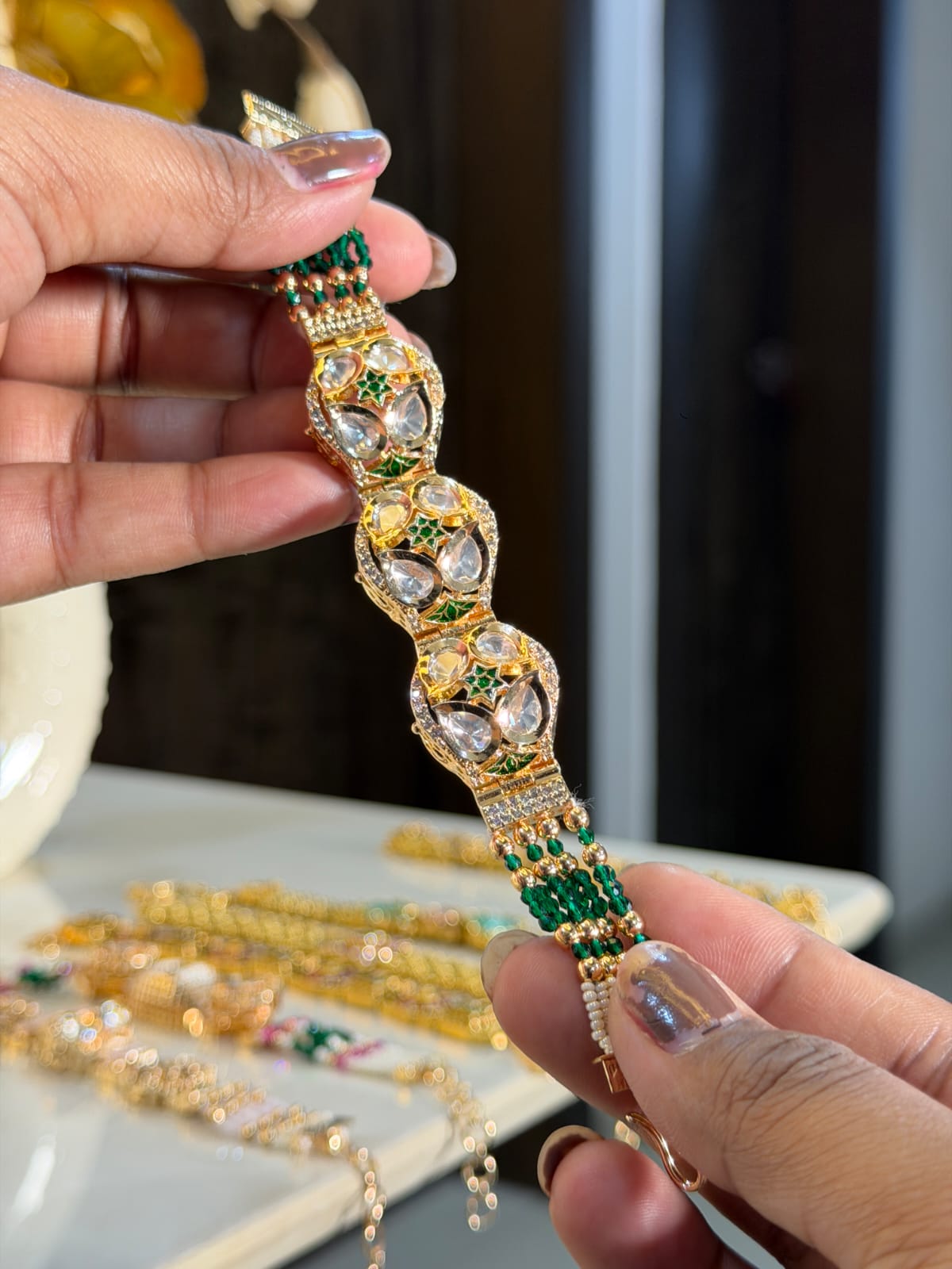 Noor Moissanite Polki Bracelet