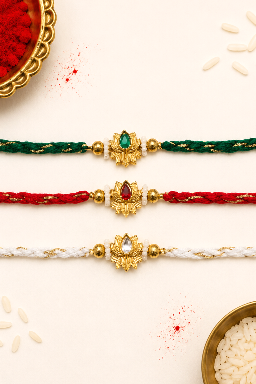 Combo of 3 Shagun Kamal Bhai Rakhi