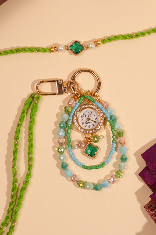 Emerald Multi-Wear Bhai Bhabhi Rakhi Set