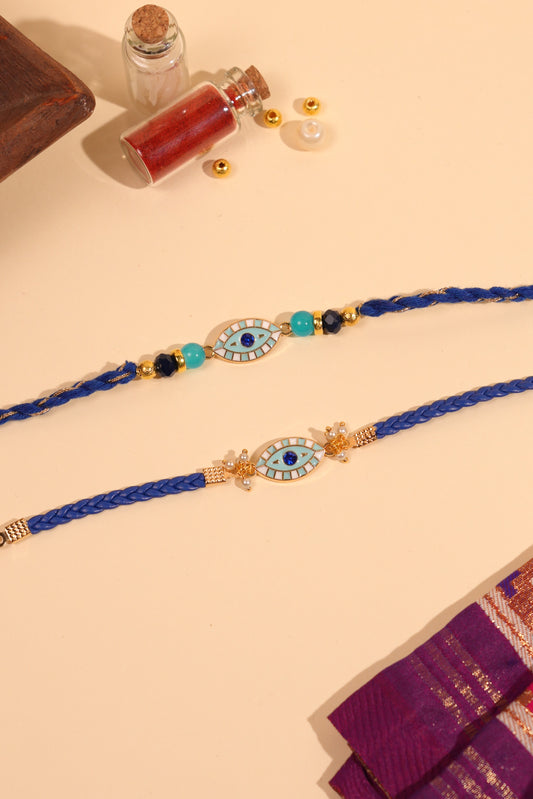 Evil Eye Bhaiya Bhabhi Rakhi Set