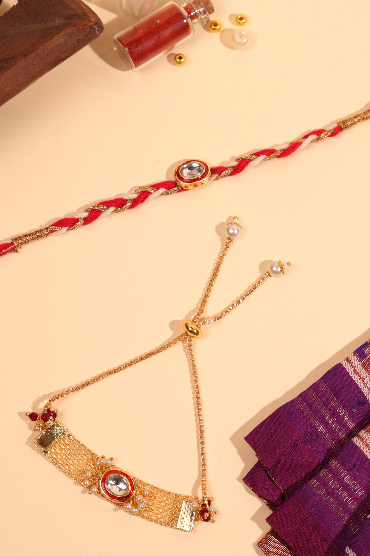 Ruby Royale Bhaiya Bhabhi Rakhi Set