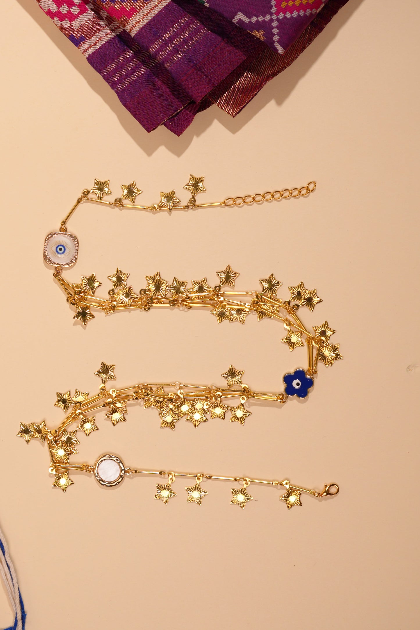 Sitare Tri-Fold Bhabhi Bracelet Rakhi