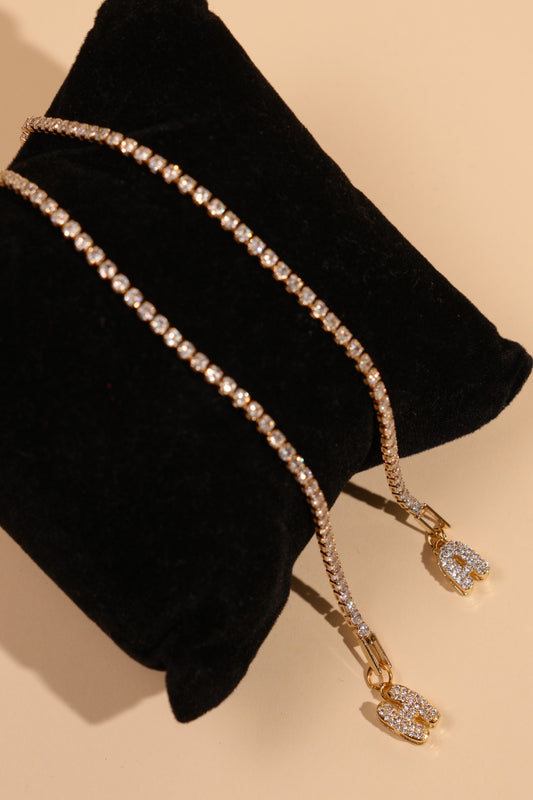 Signature Initial Tennis Bracelet Bhabhi Rakhi