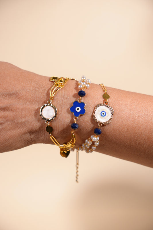 Hearts Tri-Fold Bhabhi Bracelet Rakhi