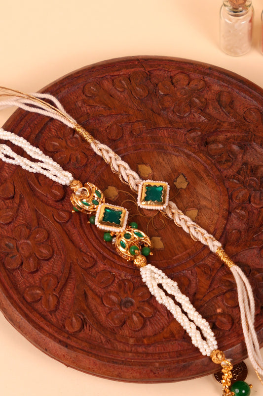 Emerald Heritage Bhaiya Bhabhi Rakhi Set
