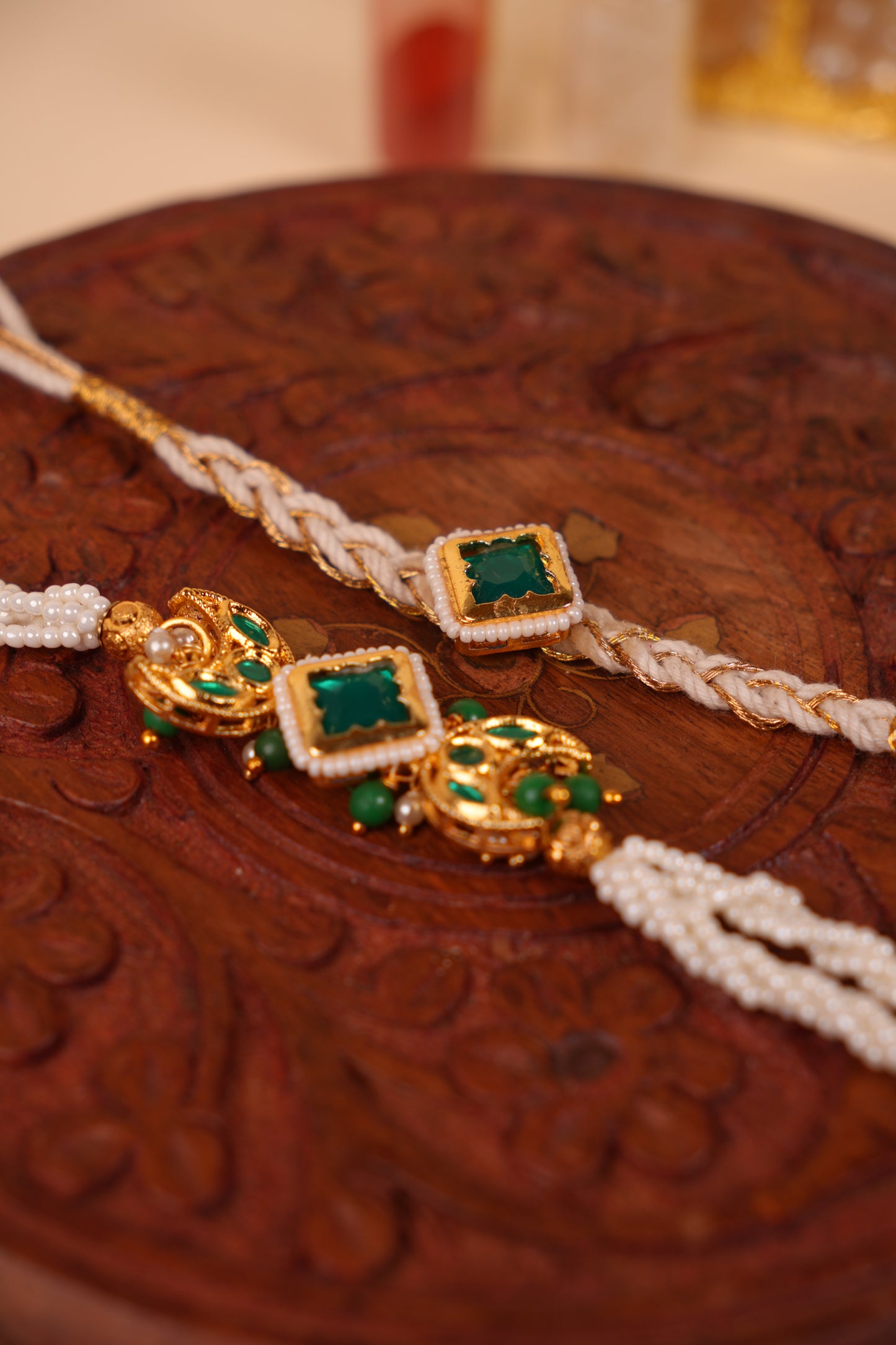Emerald Heritage Bhaiya Bhabhi Rakhi Set