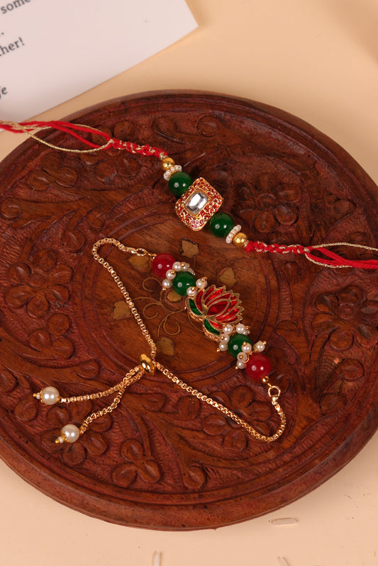Rangkamal Bhaiya Bhabhi Rakhi Set