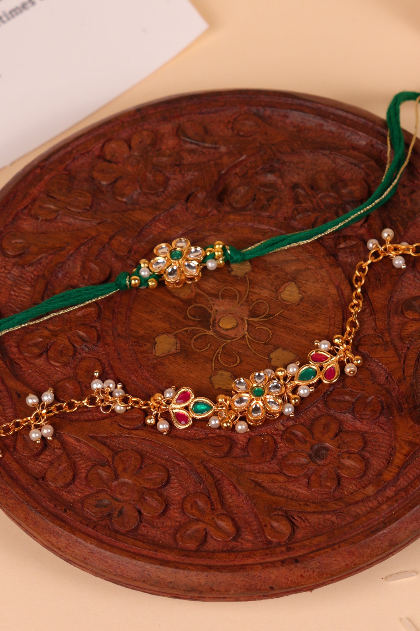 Gulmohar Bhaiya Bhabhi Rakhi Set