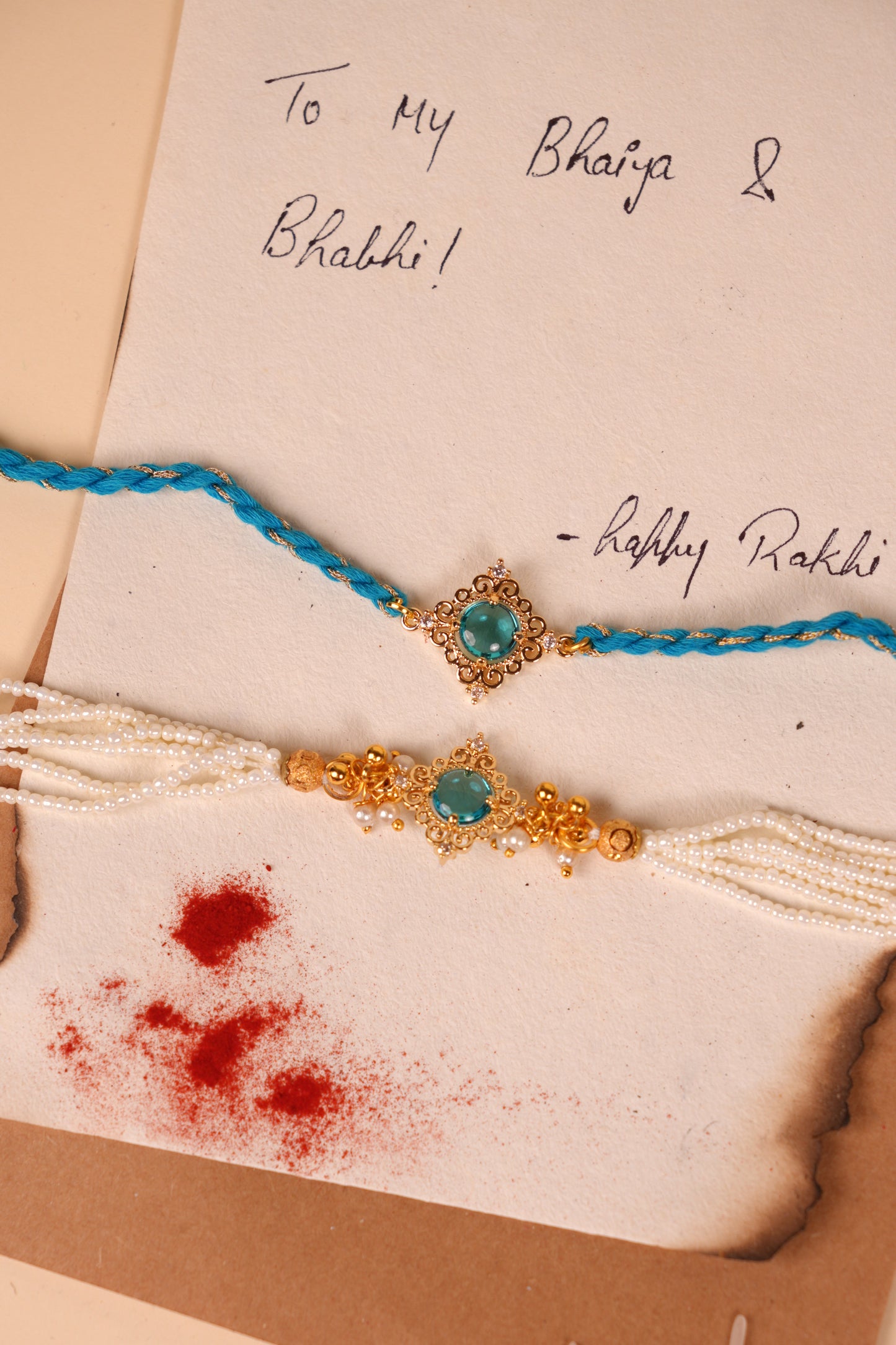 Ocean Mist Bhaiya Bhabhi Rakhi Set
