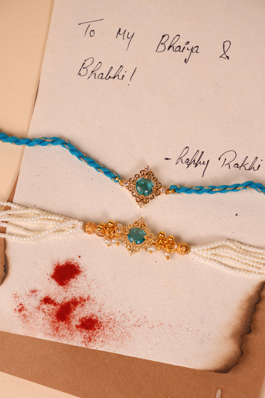 Ocean Mist Bhaiya Bhabhi Rakhi Set