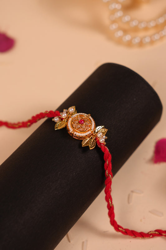 Ruby Medallion Bhai Rakhi