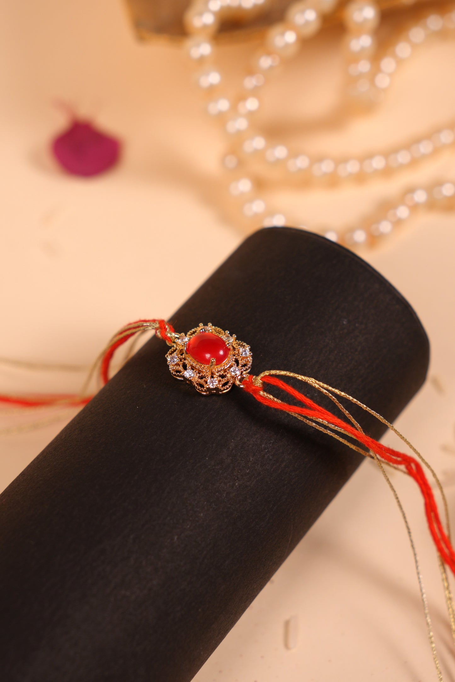 Regal Ruby Halo Bhai Rakhi