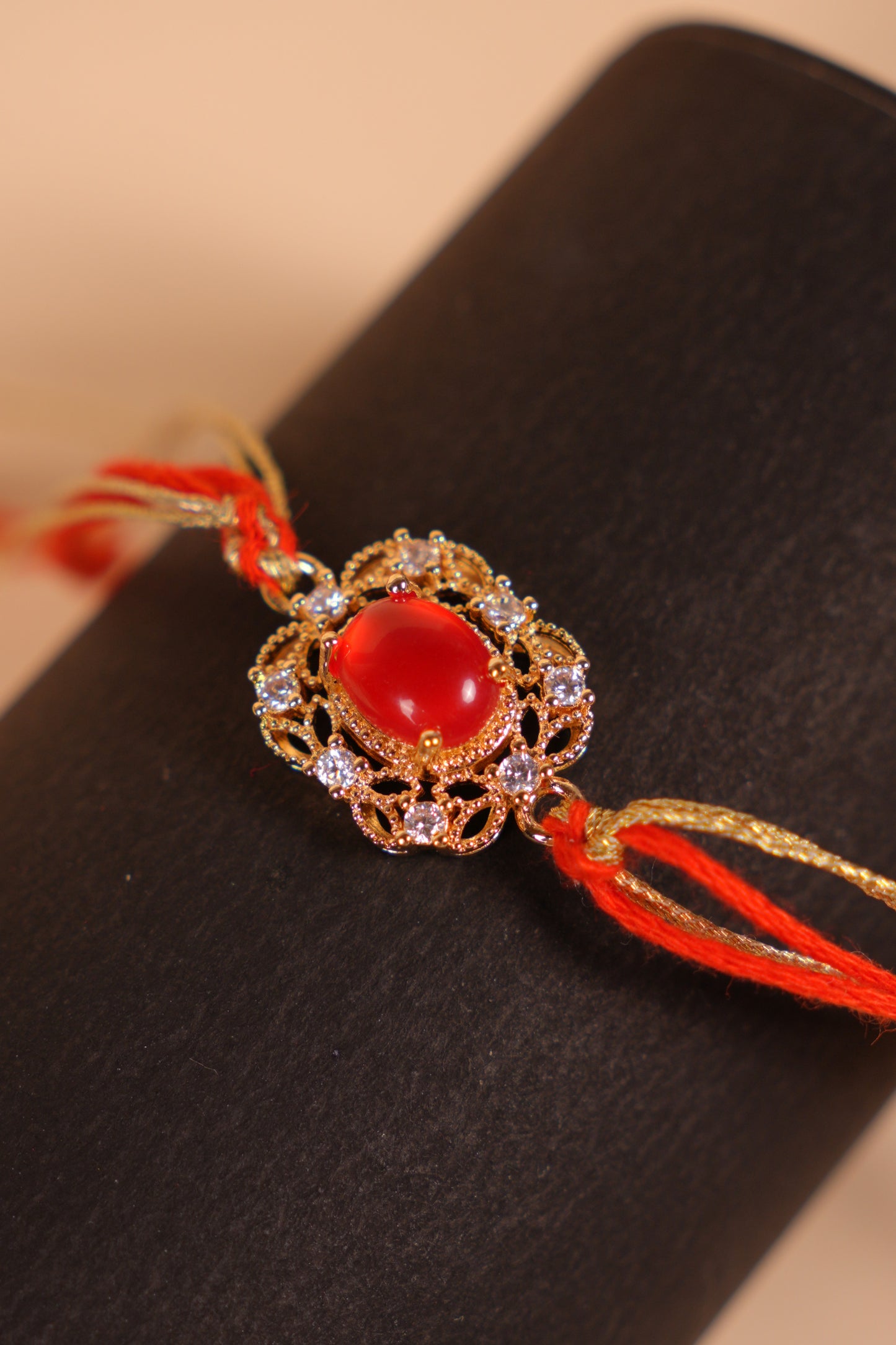 Regal Ruby Halo Bhai Rakhi