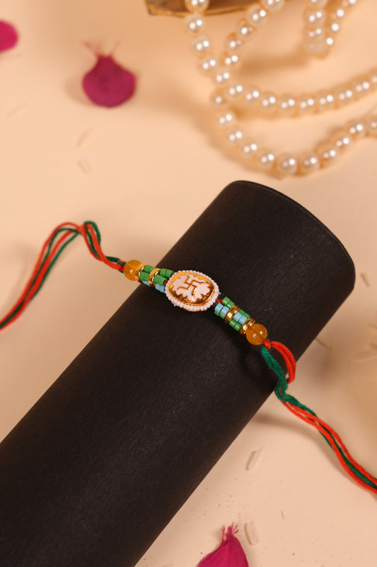 Auspicious Swastik Bhai Rakhi
