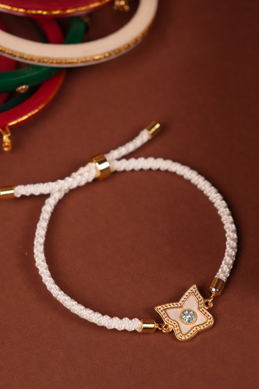 Ivory Charm Bhabhi Bracelet Rakhi