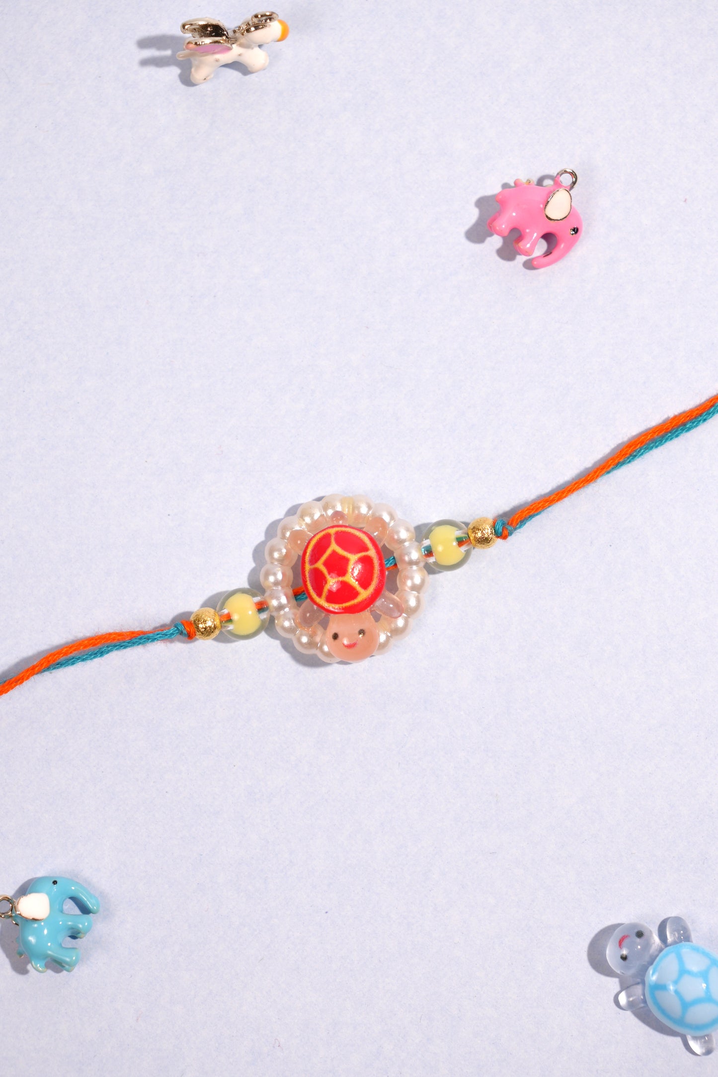 Orange Glow In Dark Turtle Kids Rakhi