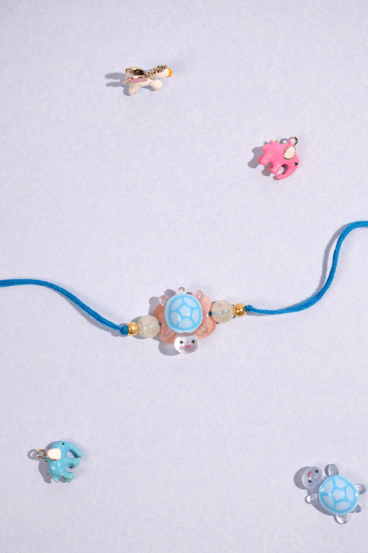Blue Glow In Dark Turtle Kids Rakhi