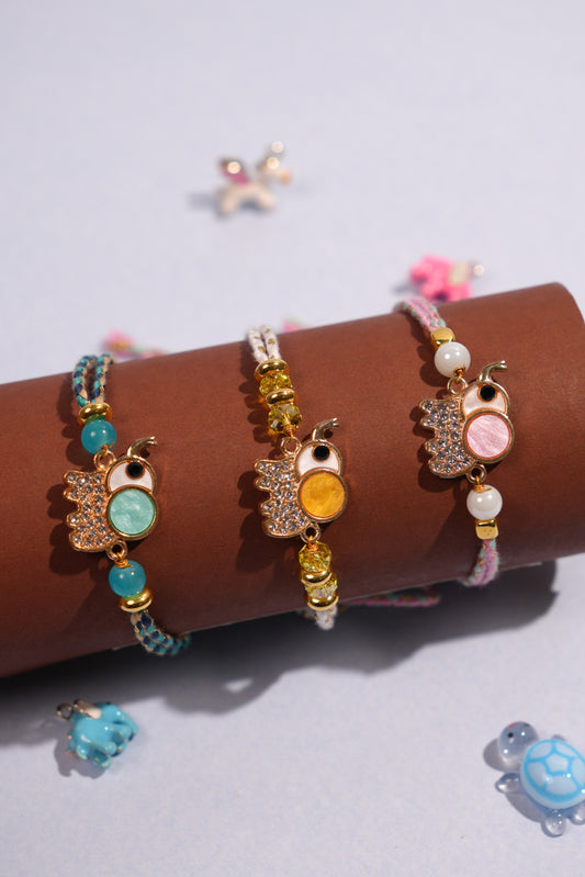 Crystal Elephant Kids Rakhi