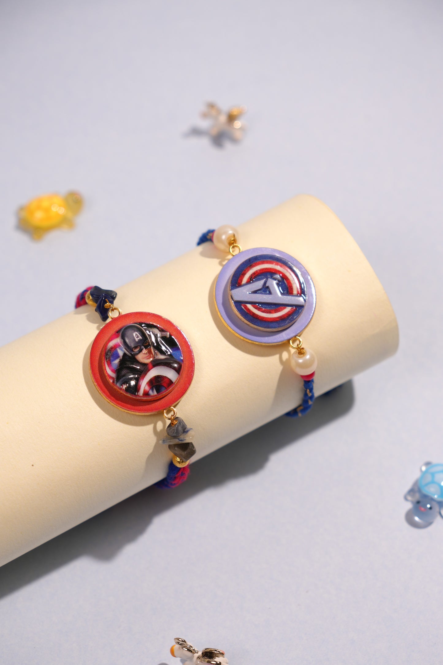 Captain America Spinner Kids Rakhi