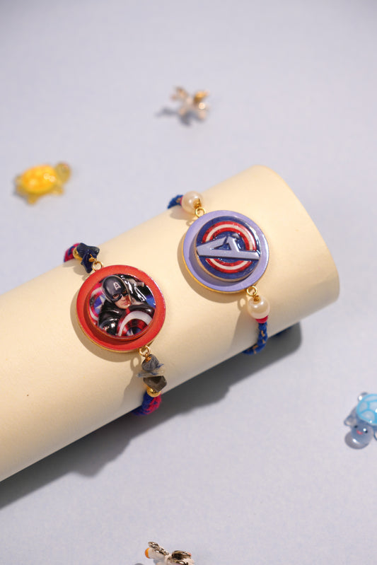 Captain America Spinner Kids Rakhi