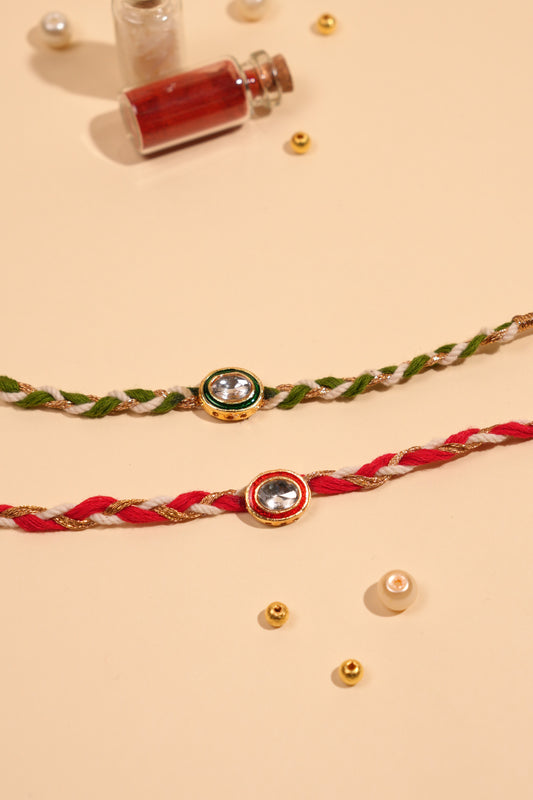 Crystal Solitaire Bhai Rakhi