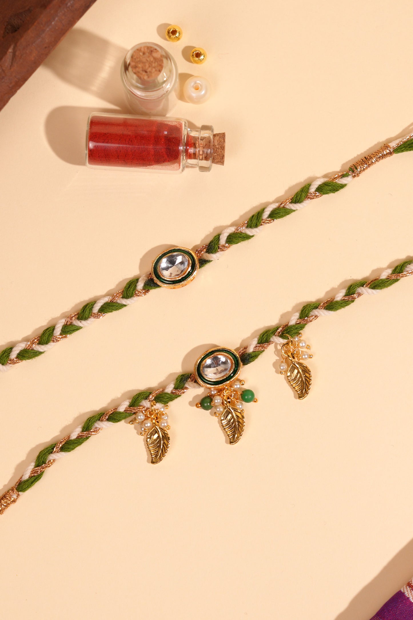 Emerald Pankh Bhaiya Bhabhi Rakhi Set