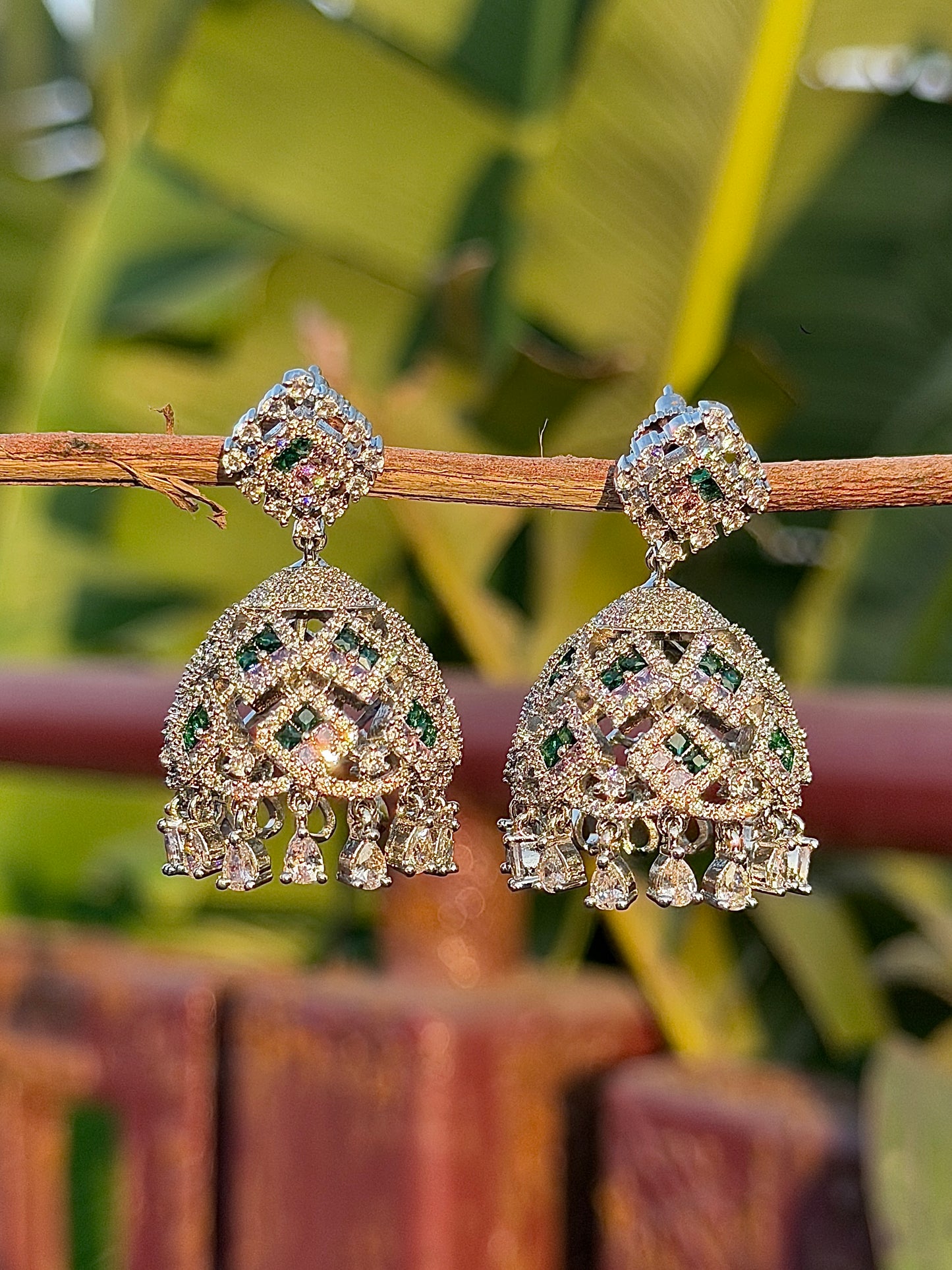 Premium Silver Jhumka Earrings