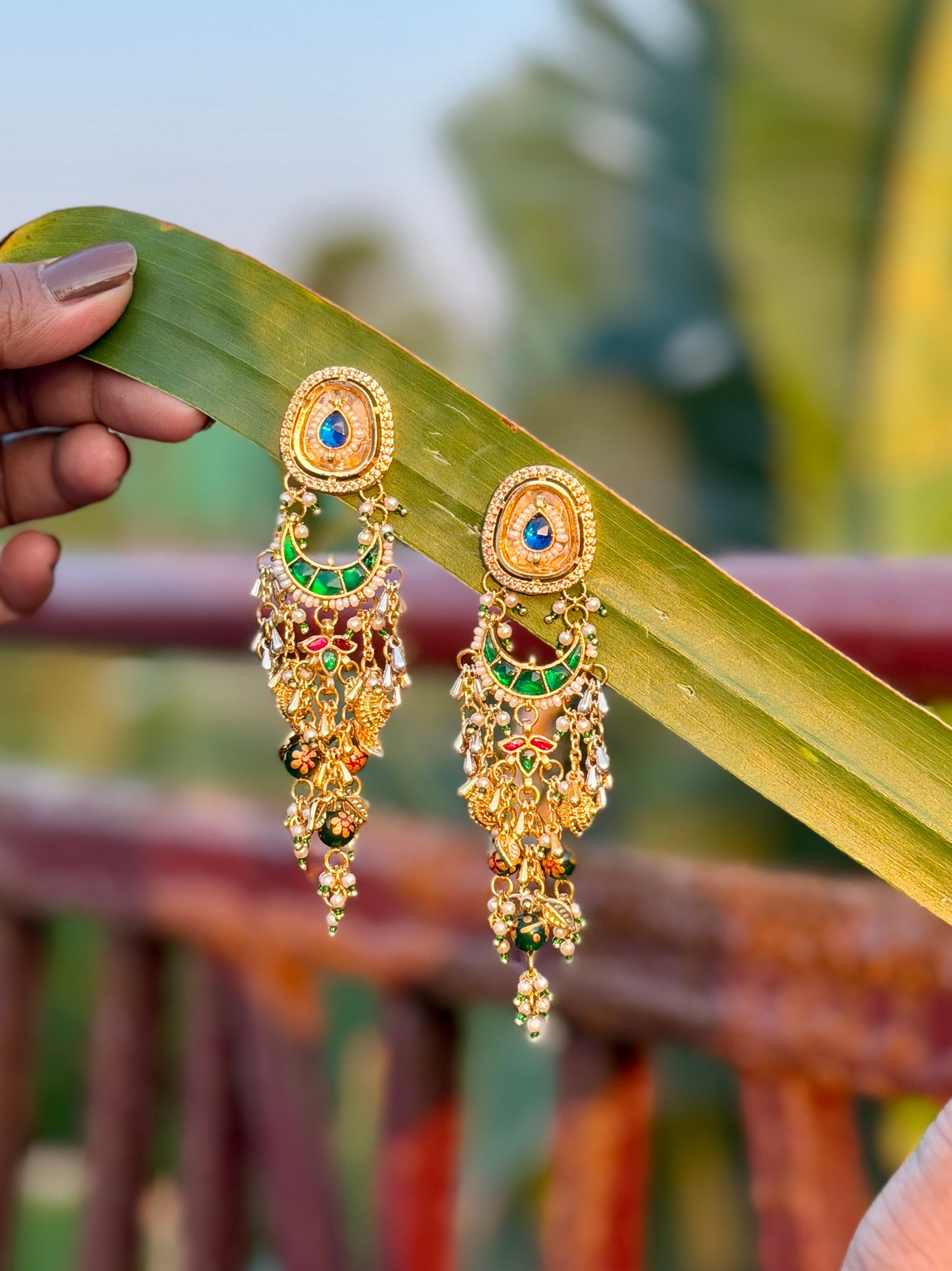 Handcrafted Statement Long Earrings