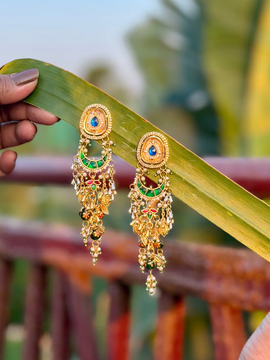 Handcrafted Statement Long Earrings