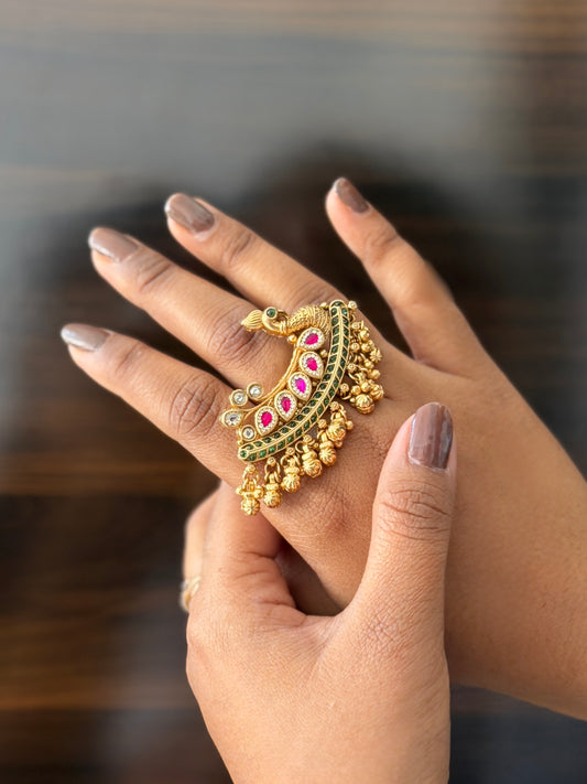Heritage Peacock Finger Ring