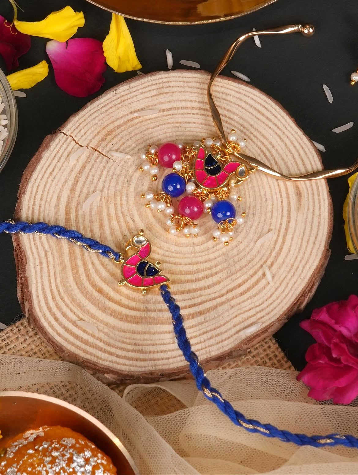 Hansini Bhaiya Bhabhi Rakhi Set