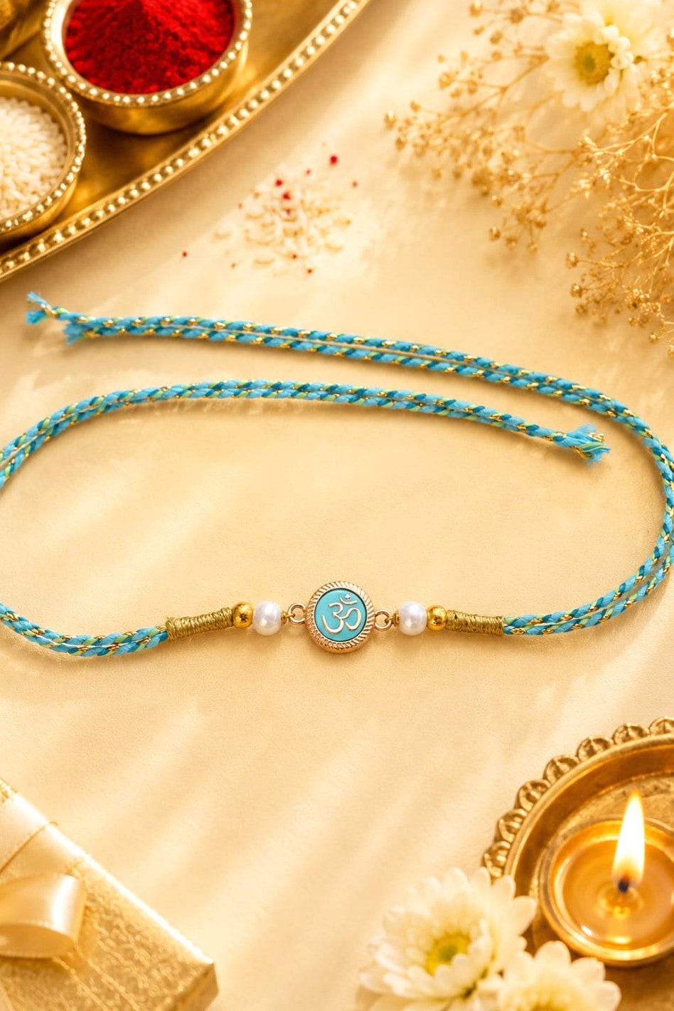Divine Om Pearl Bhai Rakhi
